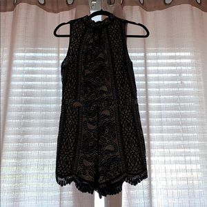 Black lace romper